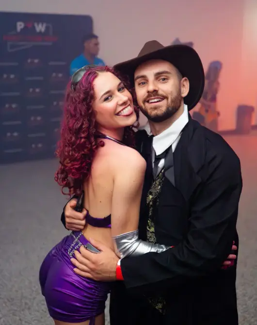 Couple celebrating at Party Your Way